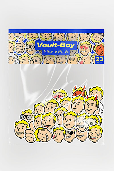 Baprile Fallout Vault-Boy Sticker Paketi 23 Parça Yapışkanlı Kaliteli Su Geçi...