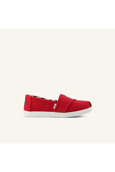 Toms Shoes Women / Girls Espadril 10022087 Alpargata Classic Heritage Canvas Red