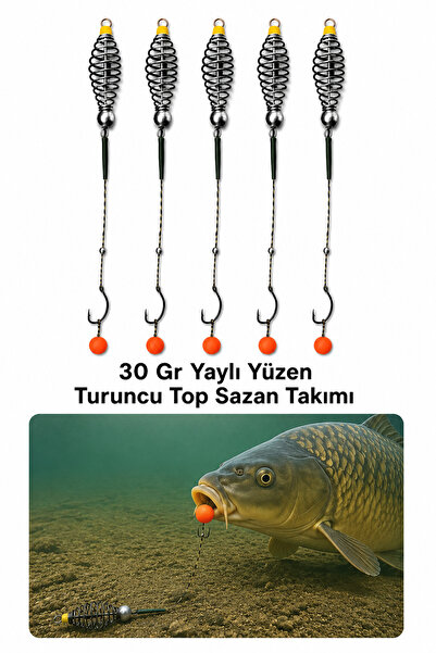 30 Gr Yaylı Yüzen Turuncu Top Sazan Takımı