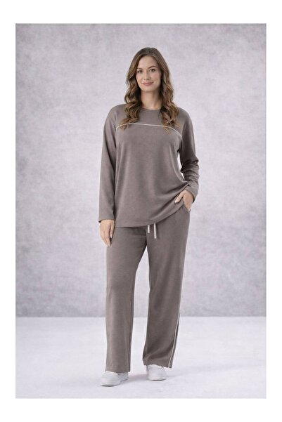 Köşedeki Dükkan Long Sleeve Premium Modal Suit - Earth
