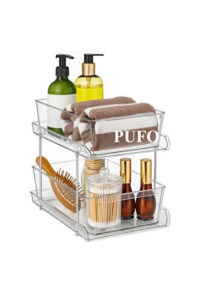 PUFO Multifunctional 2-Tier Organizer, 32 x 18.5 x 23 cm– Quick Access Storag...