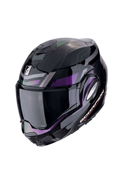 Scorpion Exo-Tech Evo Conquer Çene Açılabilir Motosiklet Kaskı Siyah Gümüş