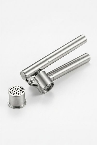 MAKRİ HOME Stainless Steel Garlic Crusher, Practical Handheld Garlic Press, 16 cm