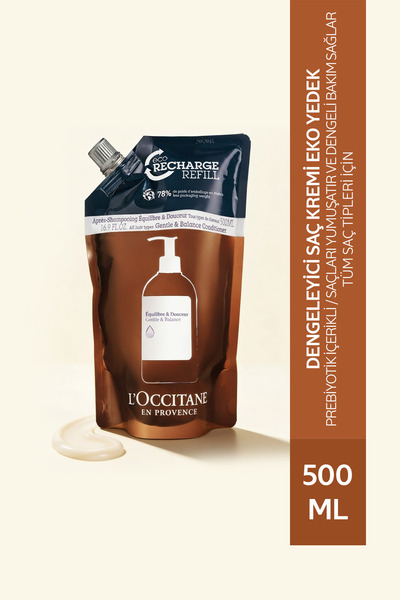 L'Occitane Dengeleyici Saç Kremi Eko Yedek (Refill), Tüm Saç Tipleri için, Pr...