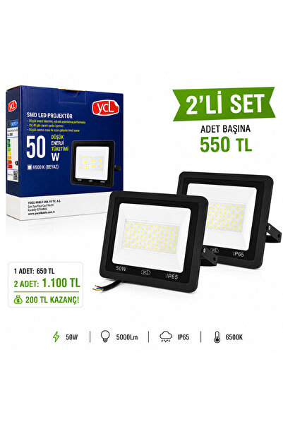 YCL Led Projektör -50w Beyaz -al 2050--dob