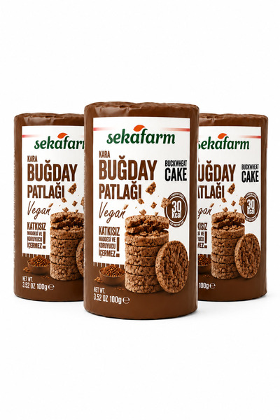 sekafarm Karabuğday Patlağı 100 Gr 3’lü - Katkısız ve Doğal Atıştırmalık