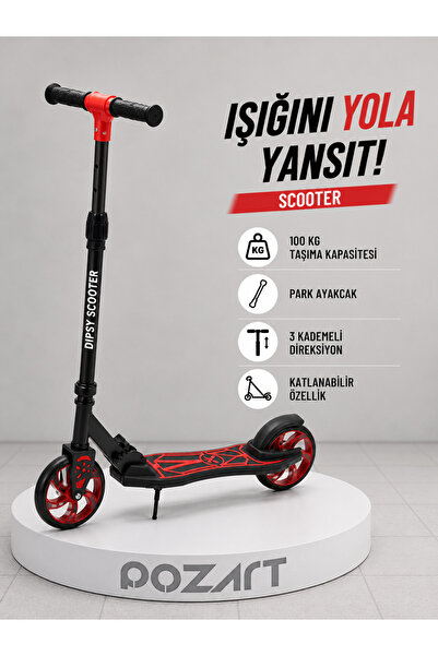 Dipsy Scooter Tekerlekli Katlanabilir +12 Yaş Üzeri Max 100 kg Taşıma Kapasit...