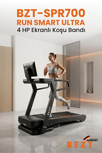 Bezt BZT-SPR700 Run Smart Ultra 4 HP Ekranlı Koşu Bandı (180 kg Kapasite / Te...