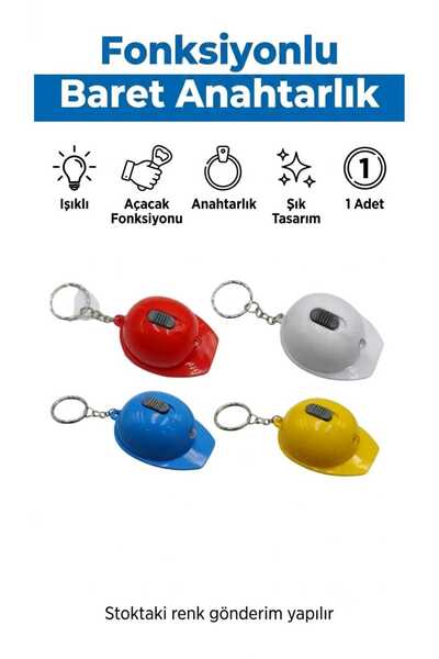 kamptek kamp teknolojisi Anahtarlık Baret Tasarım Işıklı Led Açacak Fonksiyon...