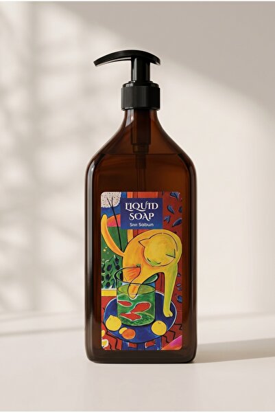 ARİENEL Sıvı Sabunluk | 500 ml | Amber Renkli Cam Şişe | Art Series | Matisse...