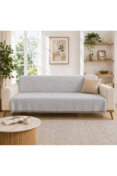SEVHOME CONCEPT %100 Pamuk Kaymaz-Terletmez Koltuk Örtüsü-Koltuk Şalı Üçlü ve...