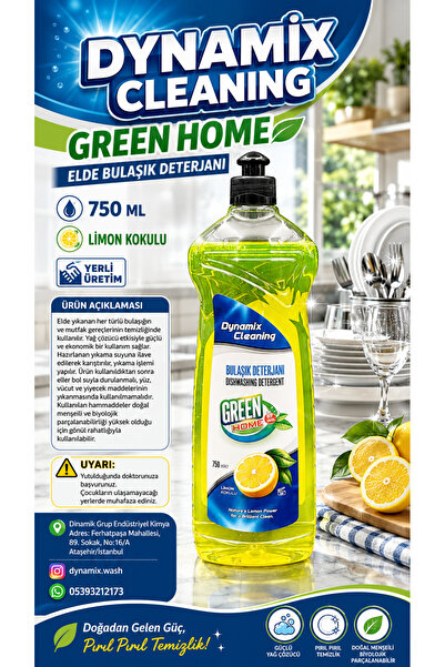 dynamix wash Green Home Elde Bulaşık Deterjanı 750 ml