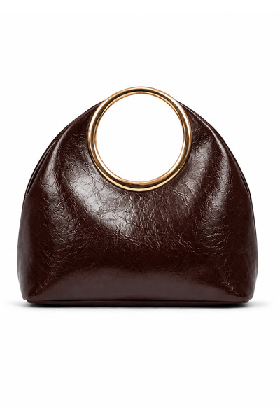 Nura Collection Milano Icon Gold Metal Handle Women's Hand and Shoulder Bag B...