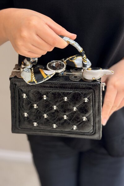 Mahal Genți Diamond Kilit Kutu Crossbody