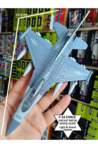 OYUNCAKSAHİLİ F16 Uçak Cobra Fighter Power Aırforce Çekbırak Orjinal Savaş Uçağı Metal Işıklı Sesli Koleksiyon Model