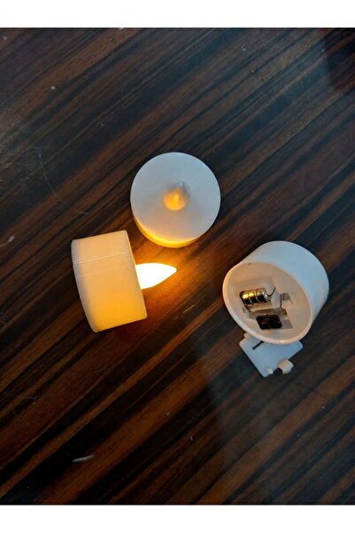 Printorium Led Mum Mum 24 Adet Tealight Mum Led Işıklı Dumansız Pilli Led Mum