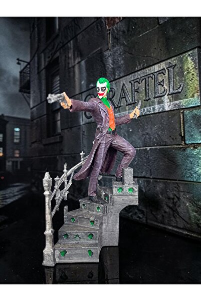 CRAFTEL DC Batman Joker Merdiven Kaideli Heykel Figür 13 cm - Koleksiyonluk H...