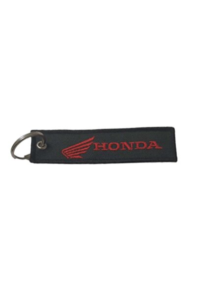 Motiker Honda Red Stitched Black Keychain