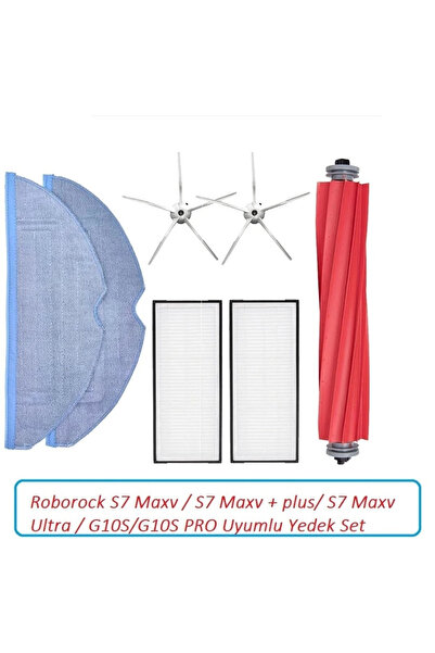LİN GRUP مجموعة استبدال Roborock S7 Maxv Ultra / G10S PRO - متوافقة مع Plus/S...
