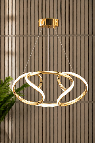 Luna Lighting Plato Model Şık Gold Kaplama Dekoratif Modern Oturma Odası Salo...