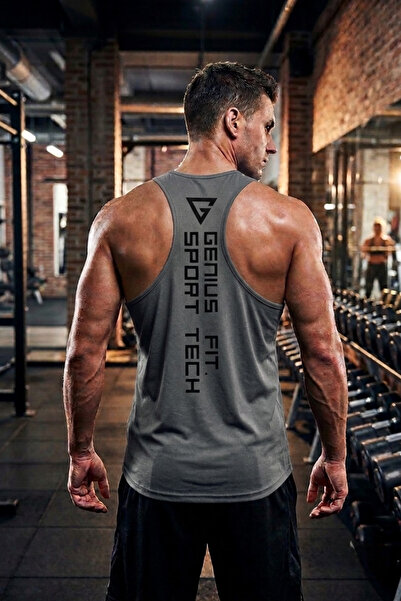 GENIUS STORE Erkek Dry Fit Y-back Gym Fitness Sporcu Atleti Genıus-fıt