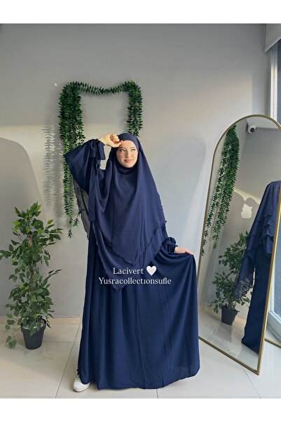 Yüsra Collection Σετ φόρεμα και μακρύ σουφλέ Liza 2 τεμαχίων