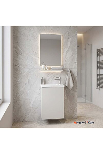 KALE Minimalist 50 Cm Beyaz Banyo Dolabı Takımı