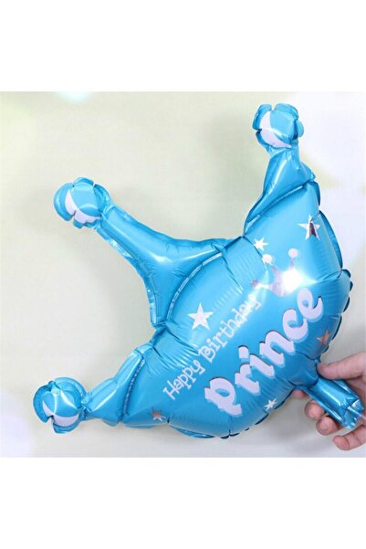Deniz Party Store Prince Crown Foil Balloon Blue 18 Inc 40cm 1 Piece
