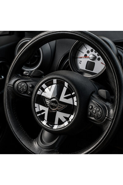 RoseTR Mini Cooper Gray Jk Direksiyon Göbeği Kaplaması 3d 2007-2013 R55 R56 R...