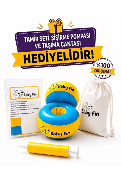 babyfin طقم أكمام السباحة للأطفال المبتدئين من بيبي فين - طقم إصلاح - مضخة نف...