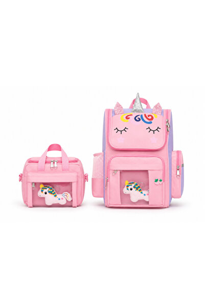 QUOVO Orthopedic Local School Bag with Unicorn Style Accessories for Girls an...
