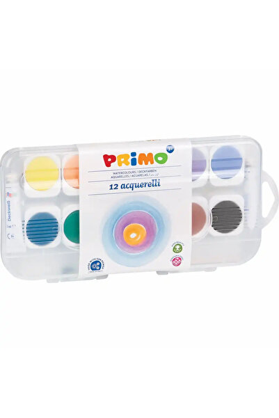 Primo Acuarele Morocolor, tabletă 30 mm, set 12 culori