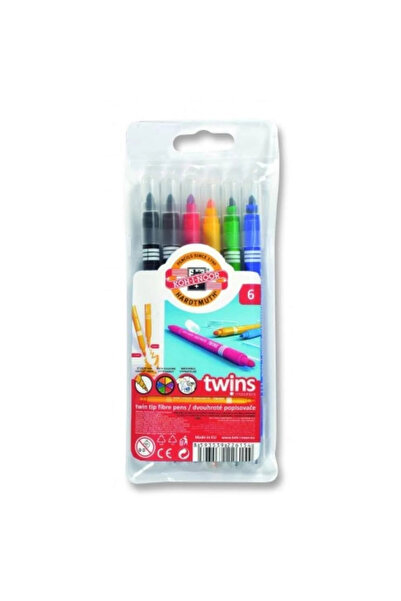 OEM Carioca 6 culori 2 capete - Koh-I-Noor