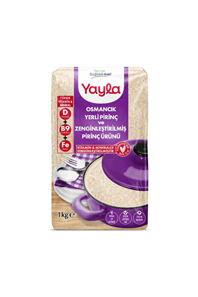 Yayla Osmancık Yerli Pirinç ve Zenginleştirilmiş Pirinç Ürünü (D+B9+Fe) 1 kg