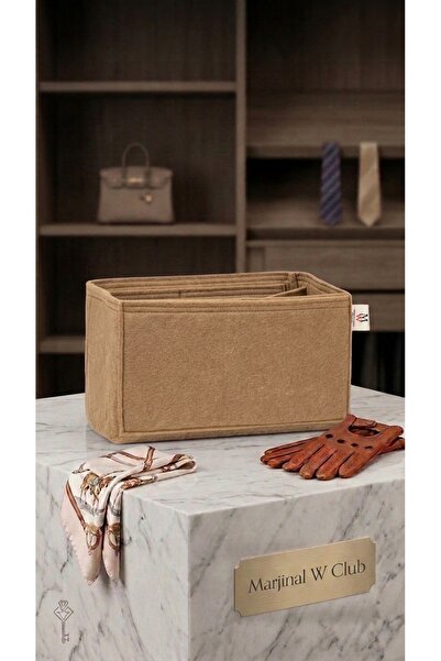 MARJİNAL W CLUB Double Water Bottle Standard Bag Inside Organizer Brown Color...
