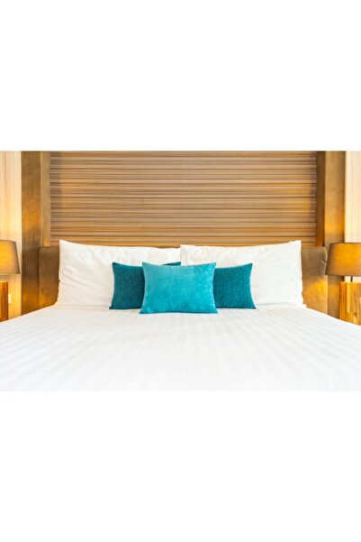 MEŞELİ TEKSTİL Çift Kişilik Otel Çarşafı 83 Tel Pamuk Saten Çizgili 240x280