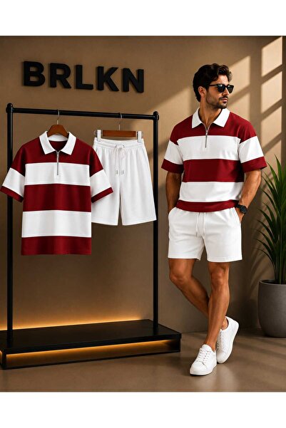 BRLKN Unisex Yazlık Polo Yaka T-shirt - Şort takım