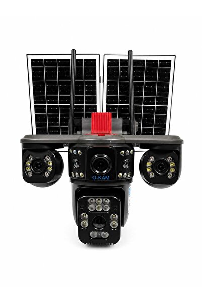 SLTECH OKAM OK-341 PREMİUM 12MP 4 Kameralı 4G Çift Solar Panel AOV Gece Görüş...