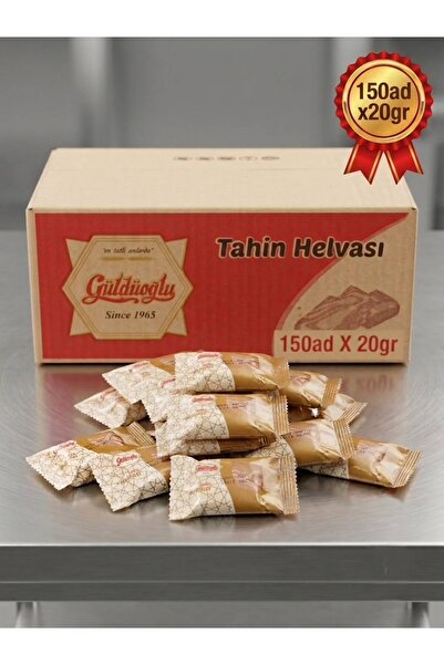 Güldüoğlu Şekerleme İkramlık Mini Paket Sade Tahin Helvası 150 Adet x 20 gr