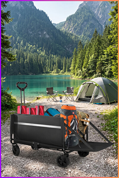 Begin Power Katlanır Wagon Araba Kamp Arabası 100 Kg Taşıma Kapasiteli Outdoo...