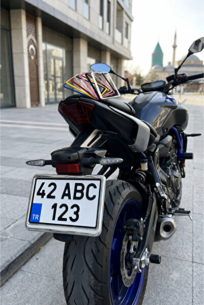 mefsa PLAKALIK PLASTİK TAK KOLAY MOTOR MOTOSİKLET KROM ÇERÇEVELİ 1 ADET