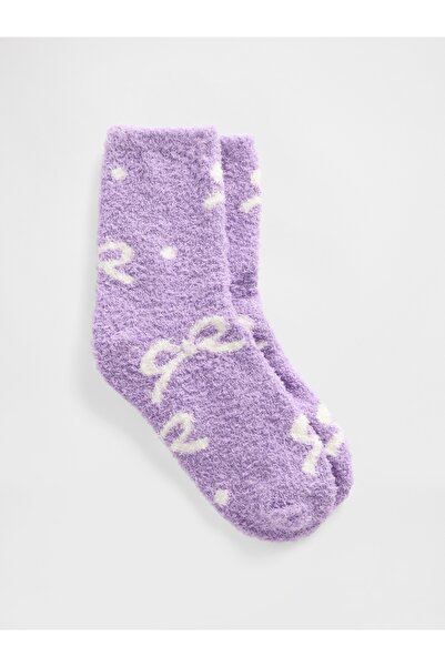 GAP Kız Çocuk Mor Cozy Çorap
