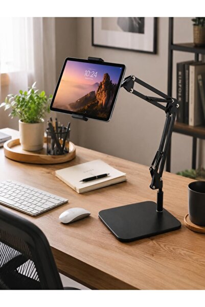 FEDDY Portatif Ayarlanabilir Masaüstü Tablet Telefon Tutucu Stand 360° Dönebi...