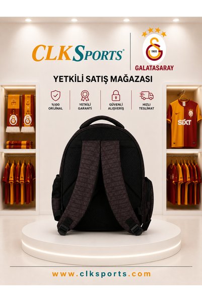 Galatasaray 3 Compartment "Forever" School Bag, Pen Bag - Thermos Bottle Premium Set in Special Box