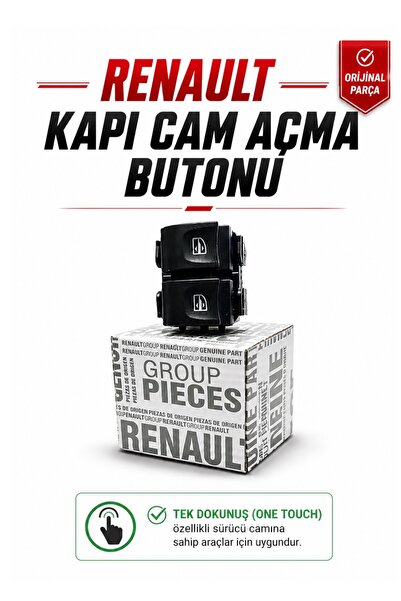 Renault Ön Cam Açma Butonu İkili Clio 4 Symbol Lodgy Sandero Dokker Logan 254...