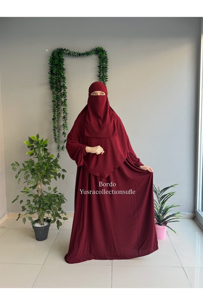 Yüsra Collection Χιτζάμπ Asel Κοστούμι Σουφλέ Πέπλο 3 τεμαχίων