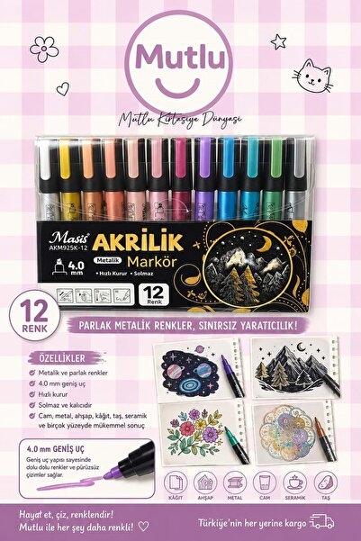 Masis AKRİLİK MARKÖRÜ 12 Lİ