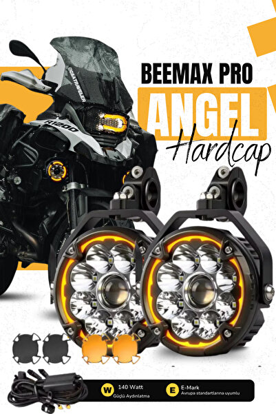 C9 E-Mark- Tip Onaylı Beemax Angel Hardcap Pro Model Motosiklet Sis Farı