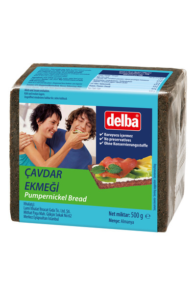 Delba Pumpernickel / Tam Tahıllı Siyah Çavdar 500 gr