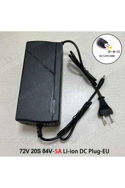 Choice5 EU Plug 72V 5A-DC 60V 72V 5A Lithium Battery Charger 67.2V 84V 5A Lit...